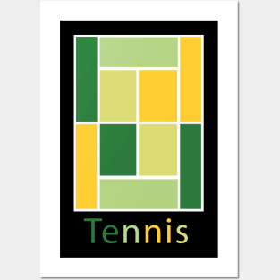 TENNIS COURT PALETTE Posters and Art